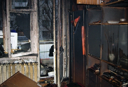 Северчанин получил ожоги, выбираясь из горящей квартиры