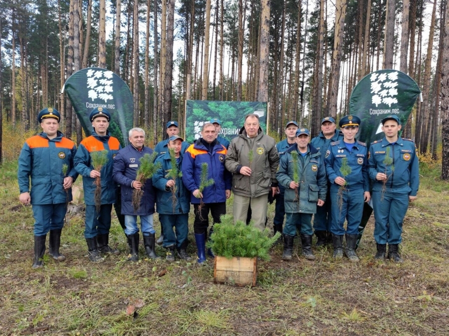 Сотрудники МЧС России приняли участие в акции «Сохраним лес»