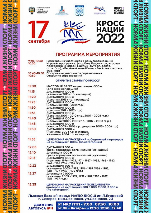 Программа «Кросса наций 2022»