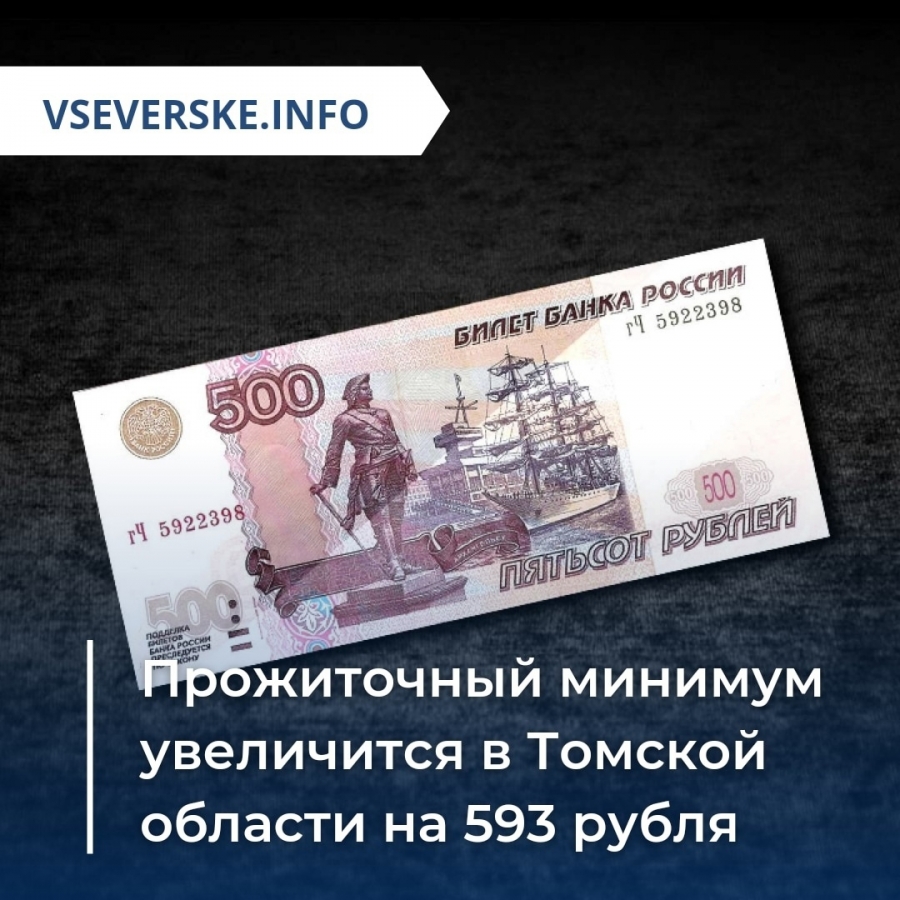 Прожиточный минимум увеличится в Томской области на 593 рубля